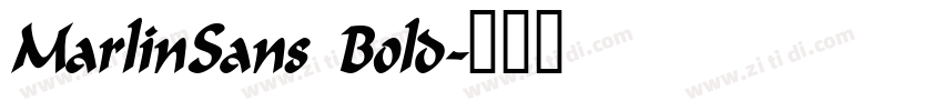 MarlinSans Bold字体转换